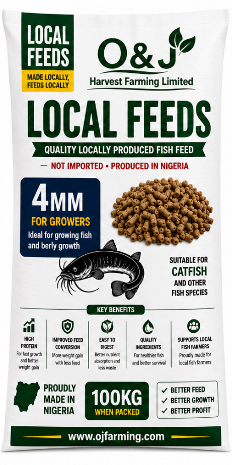 4mm Local Catfish Feed (Growers) — O&J Harvest Nigeria
